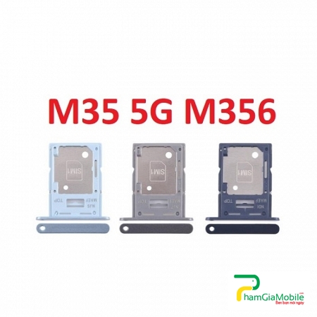 Khay Sim For Samsung Galaxy M35 5G SM-M356B SIM + SIM  Micro SD Card Tray Zin New